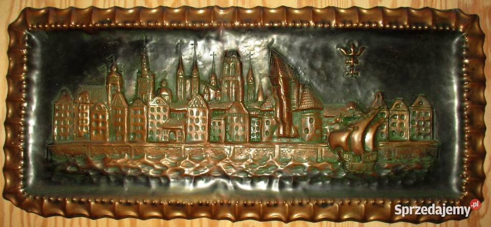 Miedzioryt Panorama Gdańska kujawsko-pomorskie Toruń sprzedam