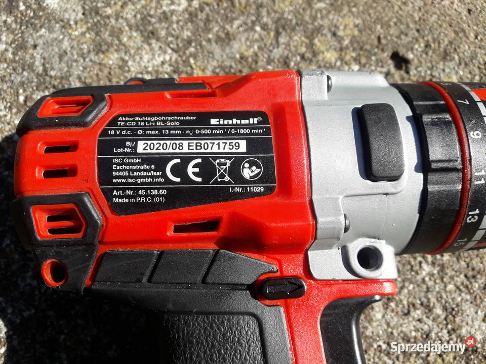 Wiertarkowkrętarka Einhell TECD 18i Li BL Solo wielkopolskie Miłosław sprzedam