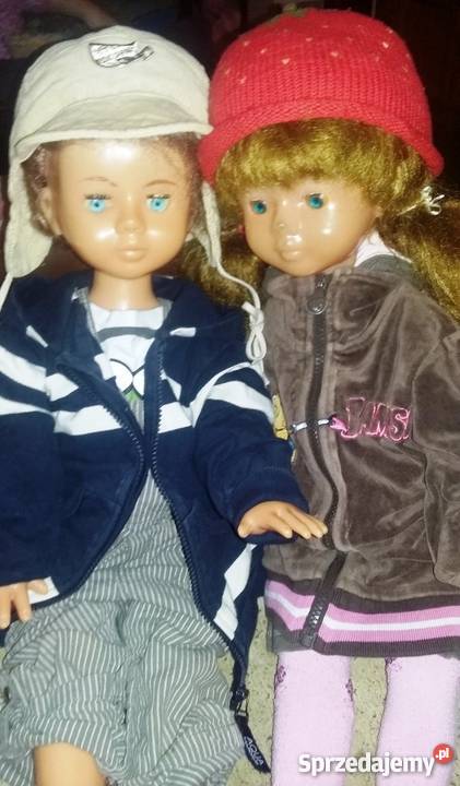 Dwie duże stare chodzące lalki ZSRR65 ubranka Ziębice