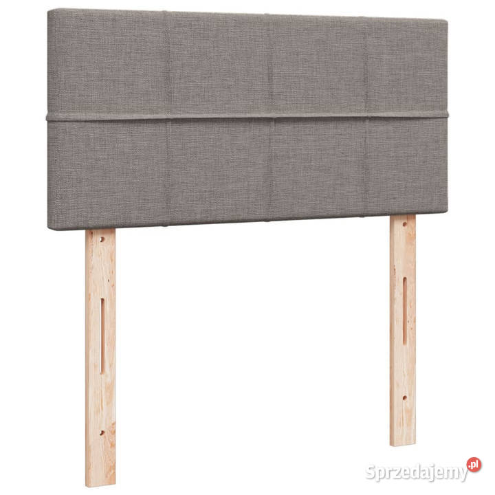 Łóżko kontynentalne z materacem taupe tkanina 100cm mazowieckie