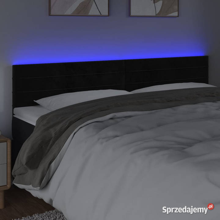 Zagłówek do łóżka z LED czarny 180x5x7888 Warszawa