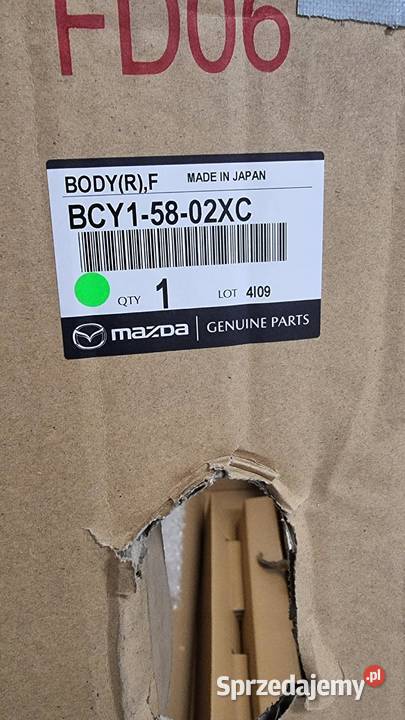 MAZDA 3 IV BP 2019 DRZWI PRAWE PRZEDNIE PRZÓD Drzwi sprzedam