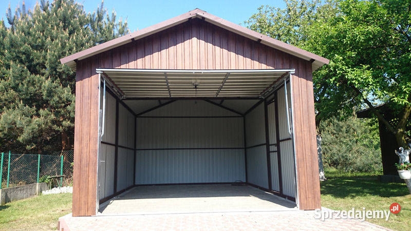 Mały Garaż Drewnopodobny 4x6 Blaszak Garaże Mielec