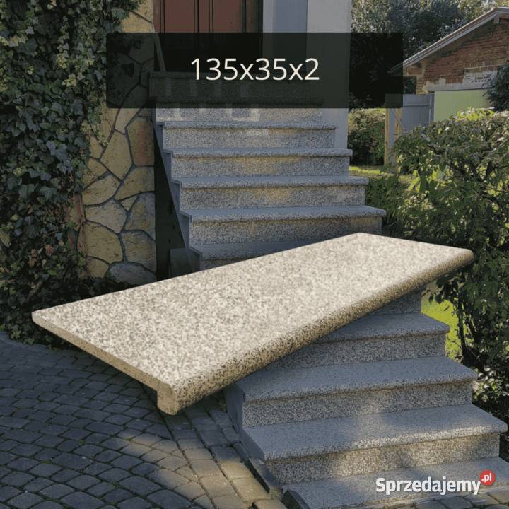 Stopień granitowy yellow pink G682 Bullnose