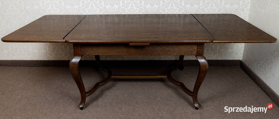 Stół międzywojenny stary antyk dębowy stylowy Meble wielkopolskie Swarzędz