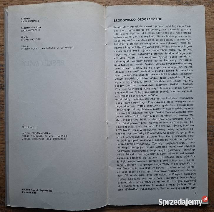 Beskid Mały Janusz Kalinowski Mapy i przewodniki małopolskie Kraków sprzedam