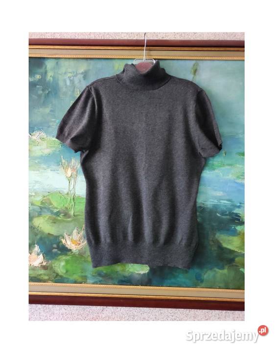 klasyczny sweter golf wełniany elegancki ciepły