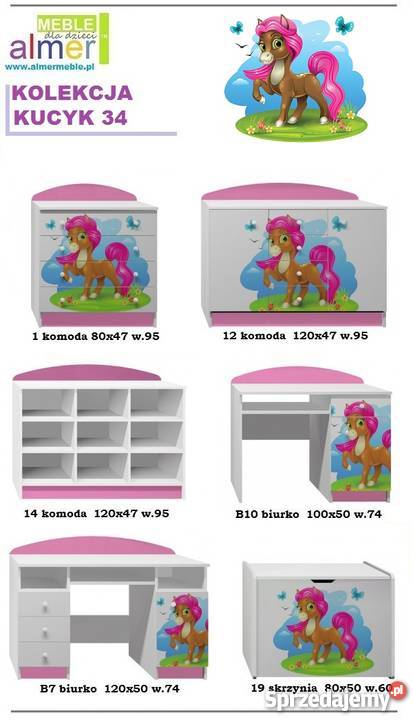 KUCYK 34 B10 biurko dziecięce 100x50 w74 Olkusz