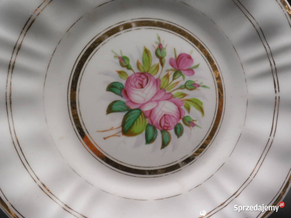 Zabytkowa ręcznie malowana patera porcelanowa z wielkopolskie Raszków