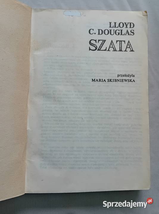 Lloyd C Douglas Szata Wydawca nieznany lata 80e Koźminek