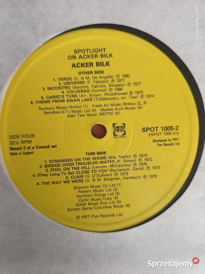 Album winylowy Spotlight on Acker Bilk Płyty i kasety wielkopolskie Wronki