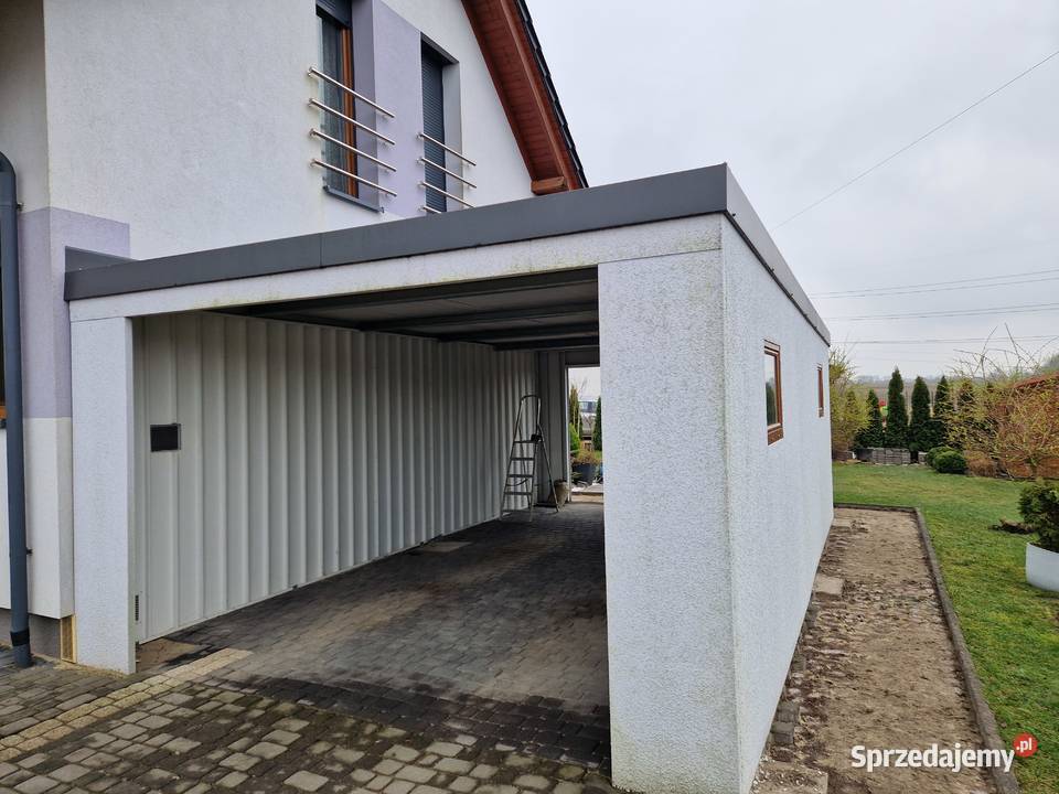 garaż blaszak tynkowany z oknami 35 m x 65 m Tarnowskie Góry