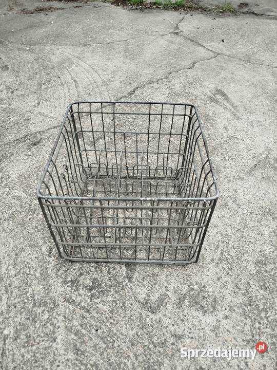 Skrzynia z drutu na butelki z PRL Opole