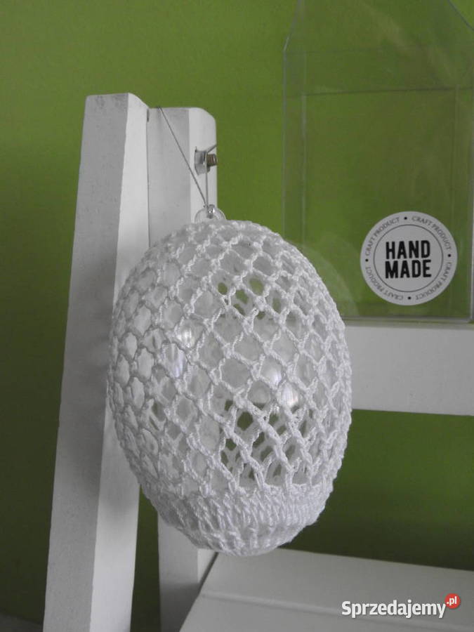 Jajko 1 dziergane na szydełku handmade dekoracja