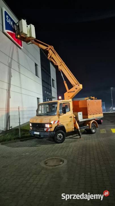 Mercedes 611D zwyżka podnośnik koszowy ruthman Podnośniki koszowe Kraków