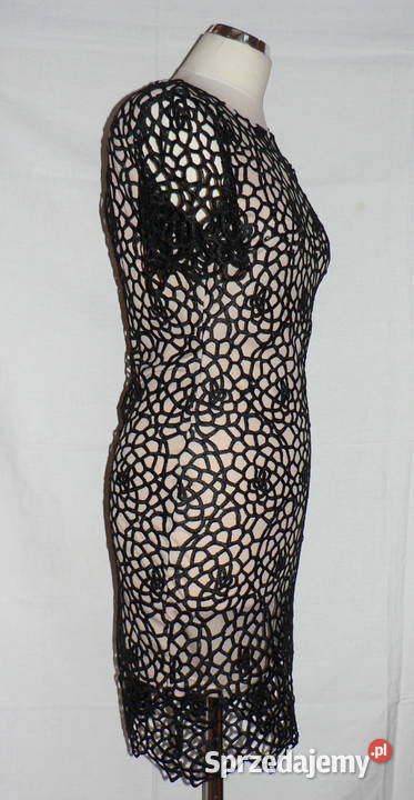 QUIZ cudna koktajlowa sukienka sexi siatka36 Łódź