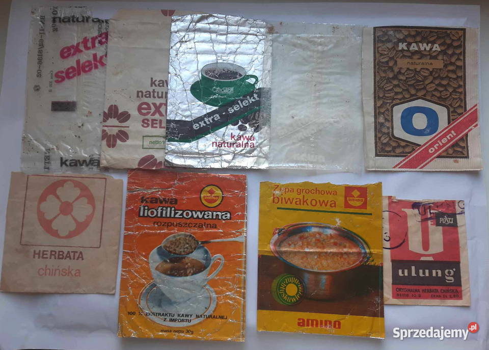 Opakowaniaetykiety kawa herbata PRLu Łódź