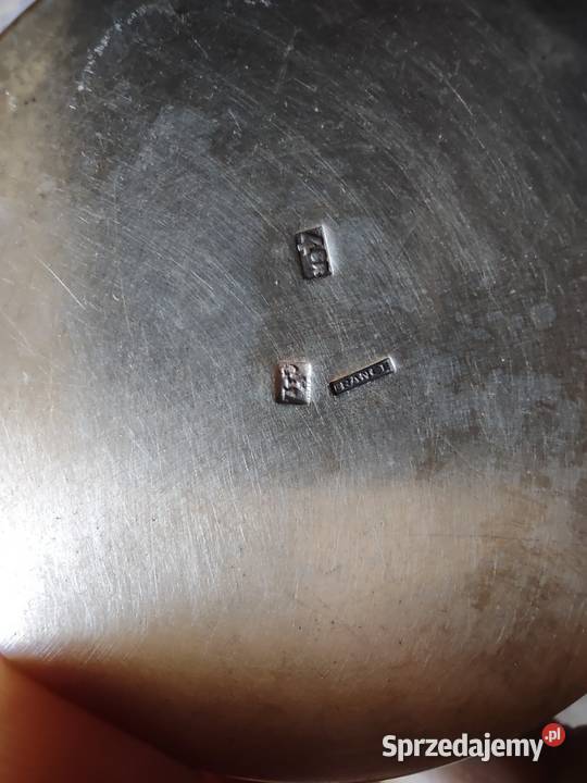 France stary kubek platerowany srebrem wielkopolskie Gniezno