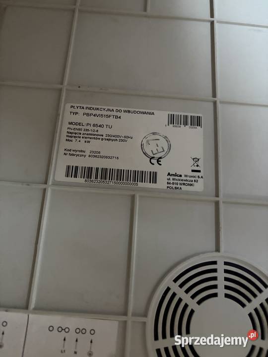 Płyta indukcyjna Amica Stary Cykarzew sprzedam