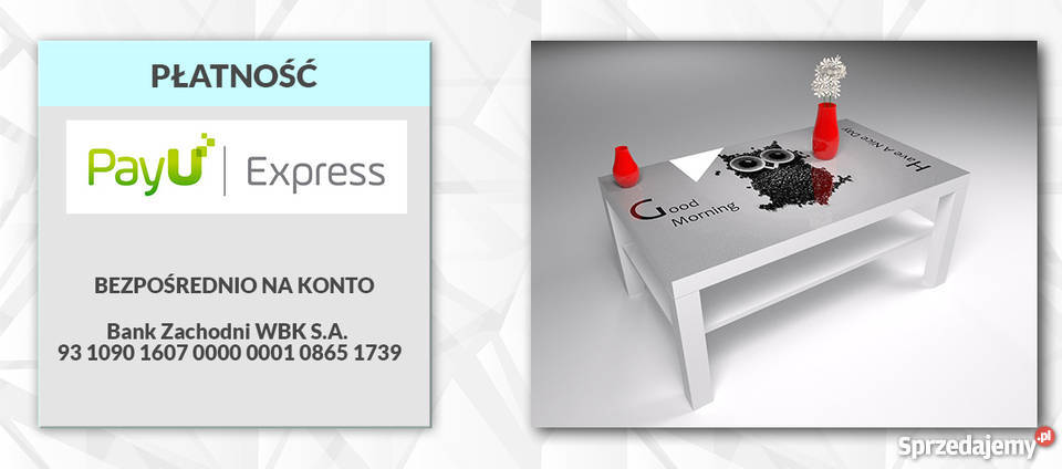 Stolik IKEA LACK SZKLANY BLAT SUPER ŁAWA KAWA 45cm Wolsztyn