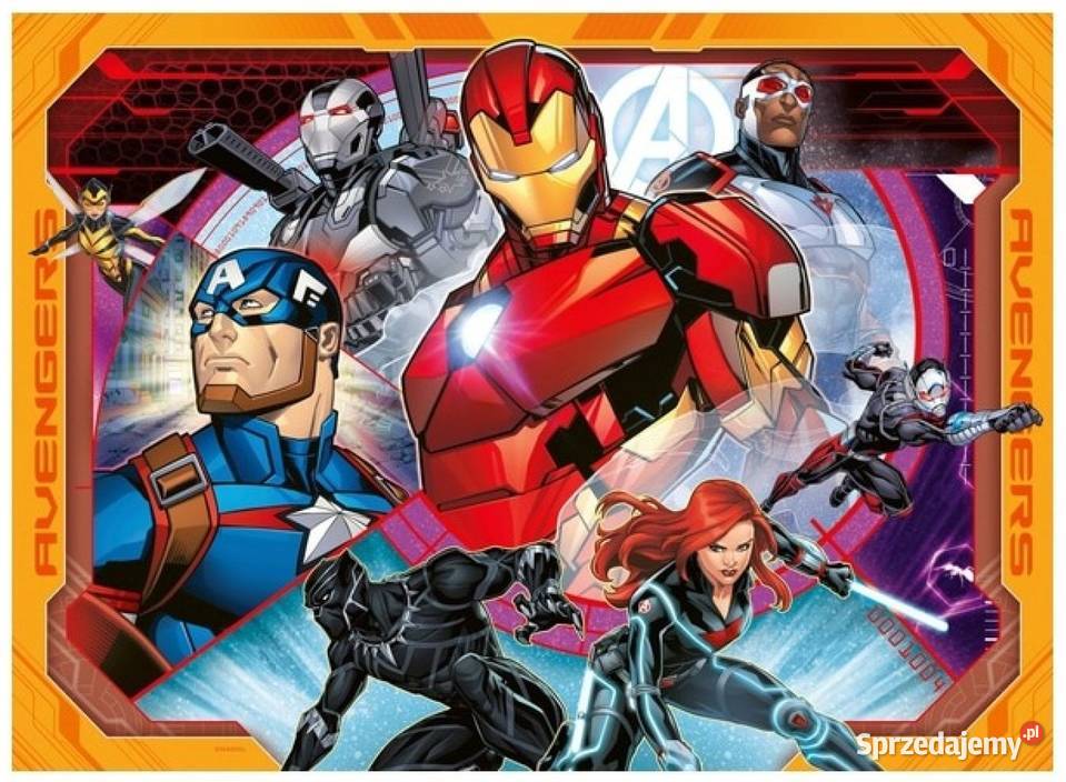 Puzzle Avengers Marvel Zestaw 4 x 100 el 36x26 małopolskie Mogilany