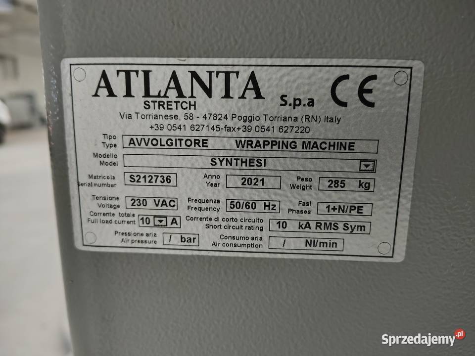 Automatyczna owijarka do palet włoska ATLANTA Łódź