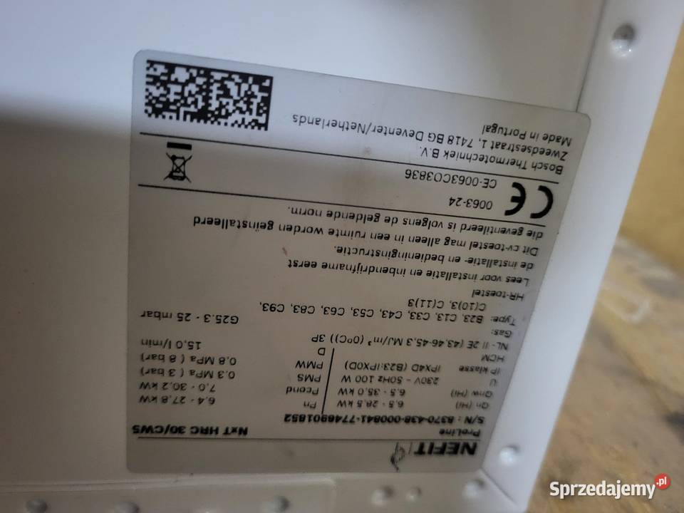 Buderus Nefit 30 i 24 kw piec gazowy Kotły i Piece CO Kraków sprzedam