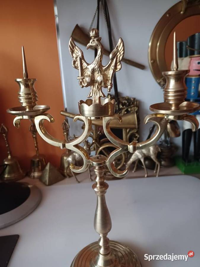 Świecznik Księstwo Warszawskie Mosiądz wielkopolskie Poznań sprzedam