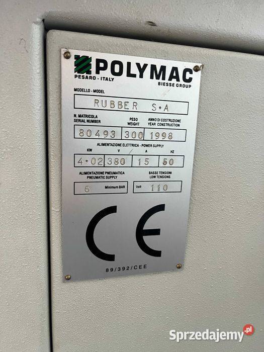 Polymac Rubber SA Biesse Group maszyna do Tuliszków