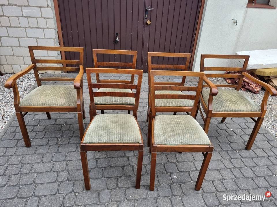 Zestaw krzeseł Artd Devo antyk vintage Sękocin Nowy sprzedam