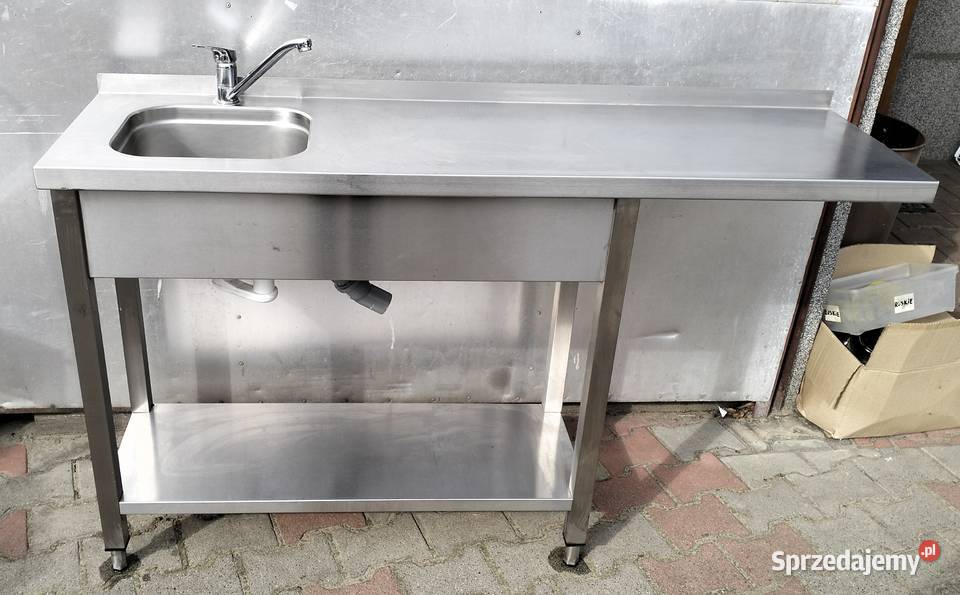 Zlew gastronomiczny 1komorowy z półką 1485x44x85 Słupia Kapitulna