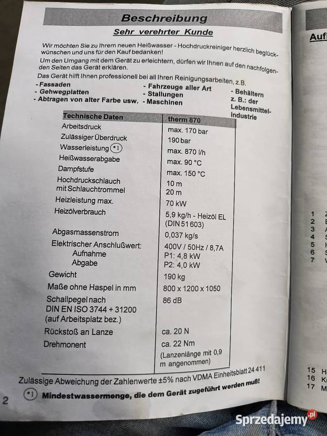 Myjka Ciśnieniowa kranzle870 Myjki ciśnieniowe Wschowa sprzedam