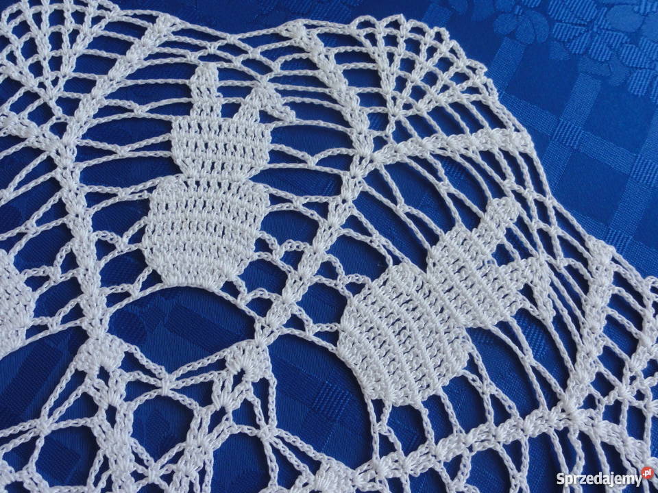 Serwetki robione na szydełku wielkanoc zajączek Lublin