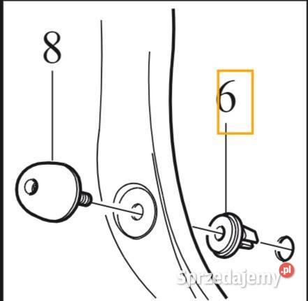 VOLVO klips spinka uchwyt mocowanie odboju OE dolnośląskie Bielany Wrocławskie