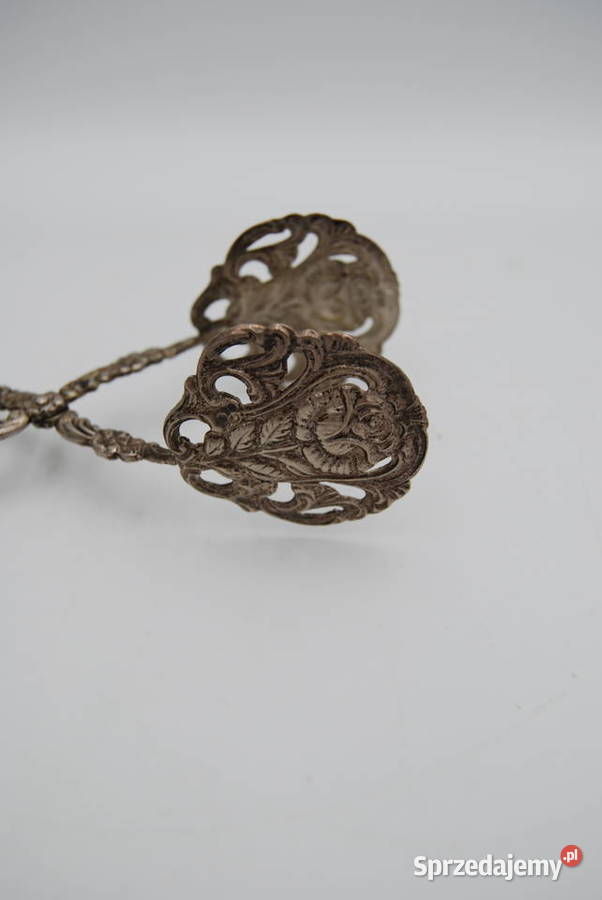 Szczypce ze srebra pr800 motyw reliefu kwiatowy sprzedam