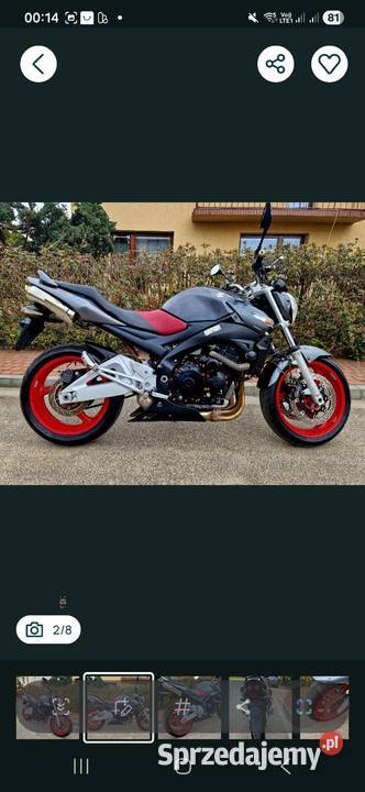 Suzuki GSR600Niski przebiegA2 Rok produkcji 2008 Malanów
