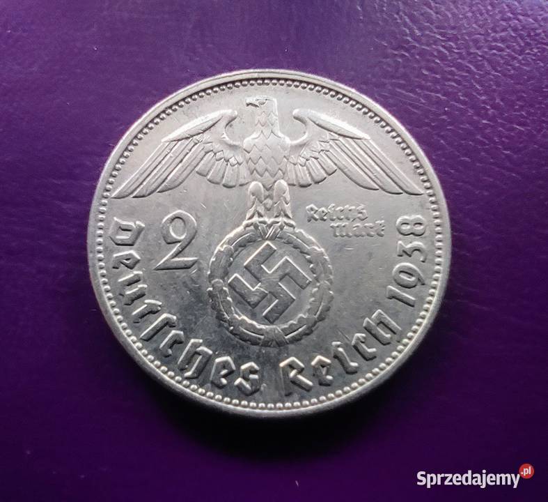 Moneta 2 MARKI 1938 B HITLEROWSKA III RZESZA Pruszków