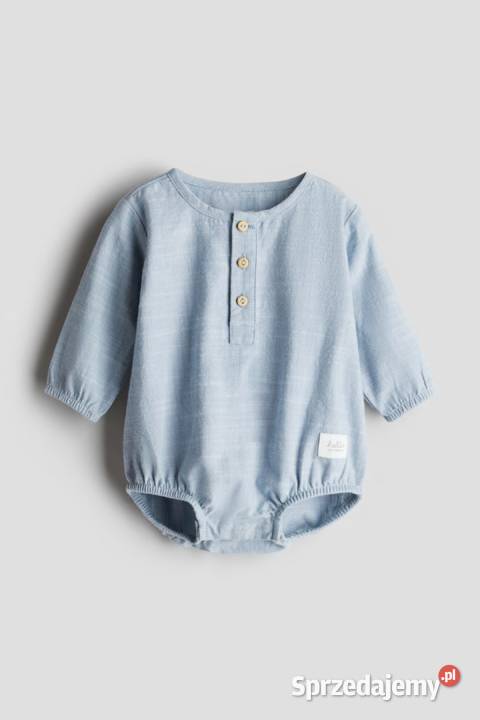Body HM 56 niebieskie bawełna kombinezon newborn Szczecin