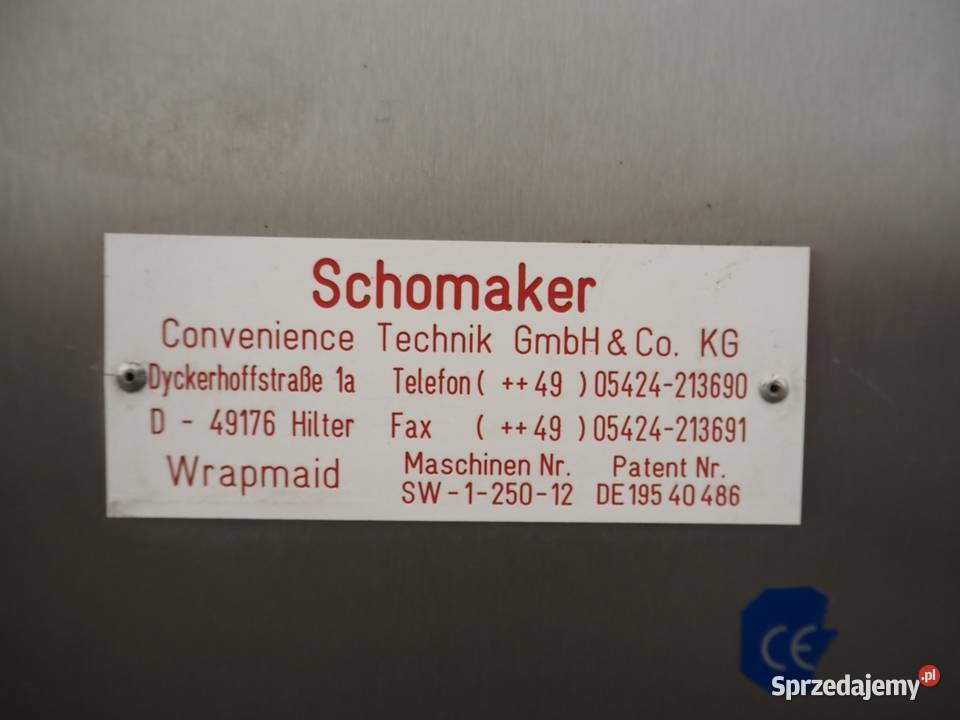 Linia do krojenia Schomaker wielkopolskie Krotoszyn sprzedam