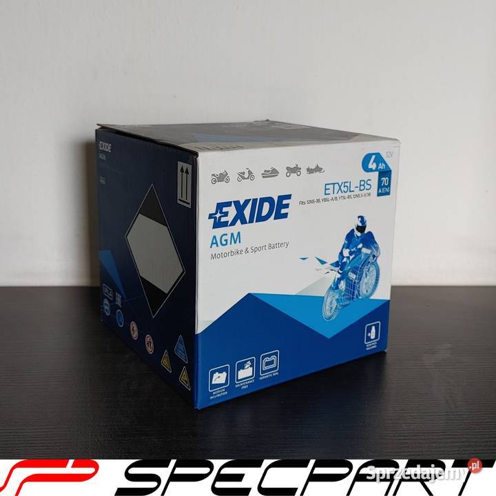 Akumulator motocyklowy EXIDE ETX5LBS YTX5LBS 12V łódzkie Łódź sprzedam