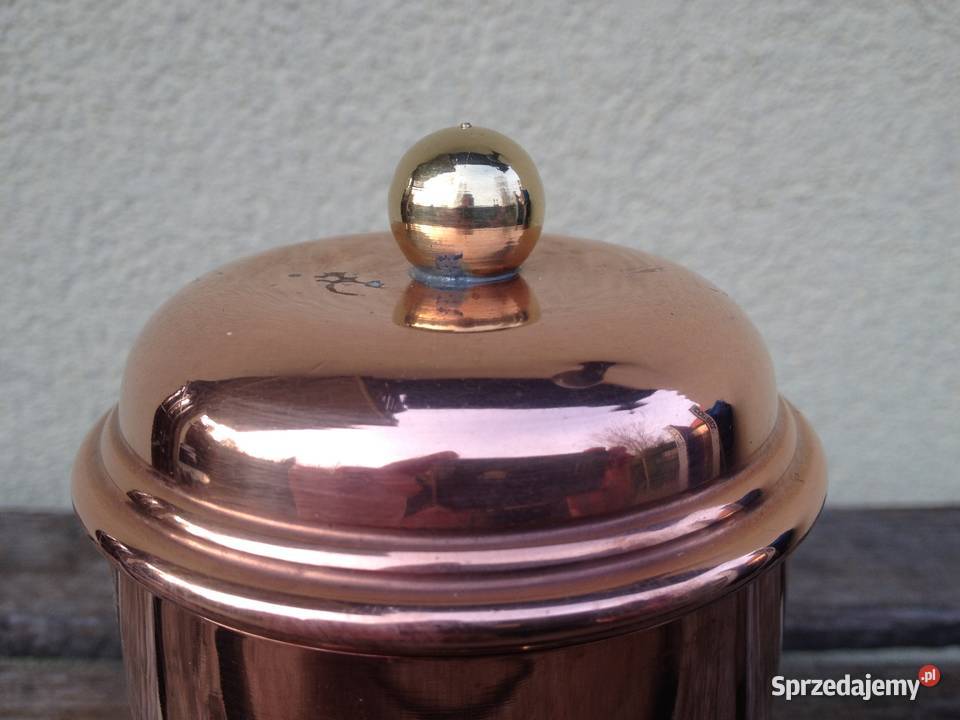 Miedziany pojemnik kuchenny z przykrywką Warszawa sprzedam