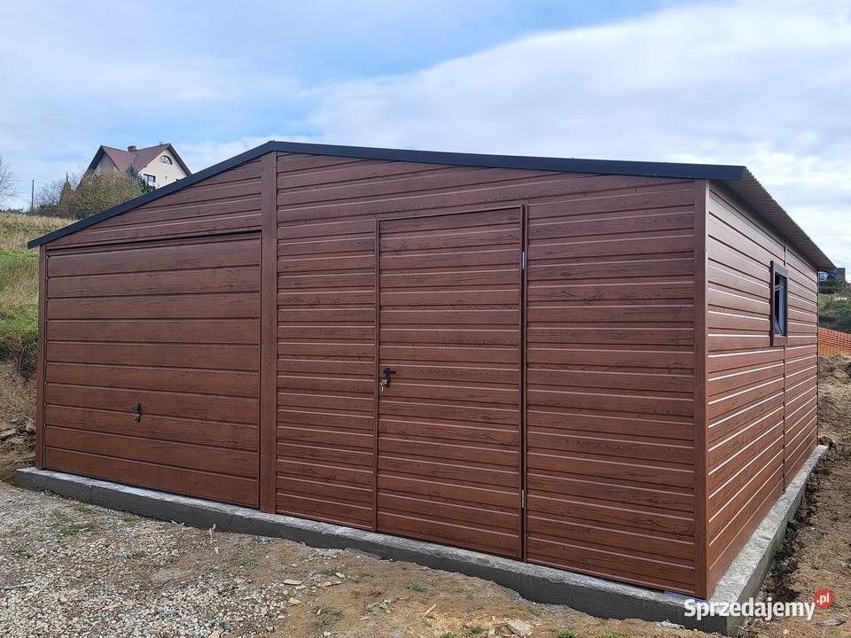 Garaż blaszany 6x6 orzech wszystkie wymiary Wieluń sprzedam