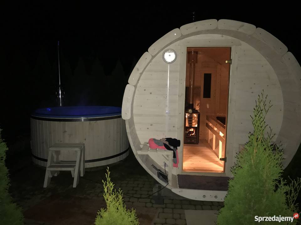 Sauna Ogrodowa Beczka Drewniana 300 z piecem drewno Meble ogrodowe Białystok sprzedam