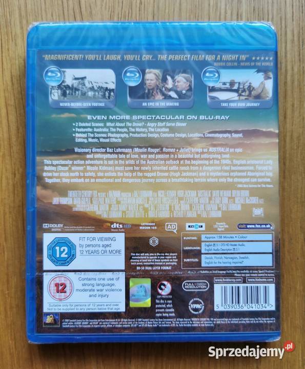 Australia Bluray En 2008 Nicole Kidman Hugh Parzęczew