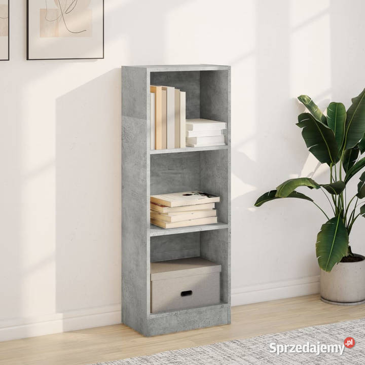 Regał szarość betonu 40x24x109 materiał Warszawa