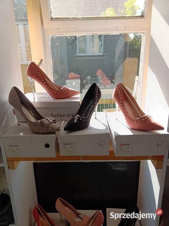 Buty damskie na szpilku posiadam z 60 par nowe w różowy Obuwie sportowe Granowiec