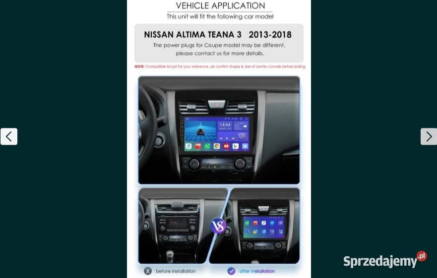 Radio Android 13 Nissan ALTIMA TEANA 3 20132018r Ożarowice sprzedam