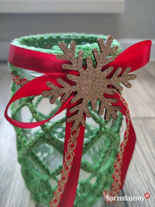 Handmade ozdobny ręcznie zdobiony słoiczek Wronki