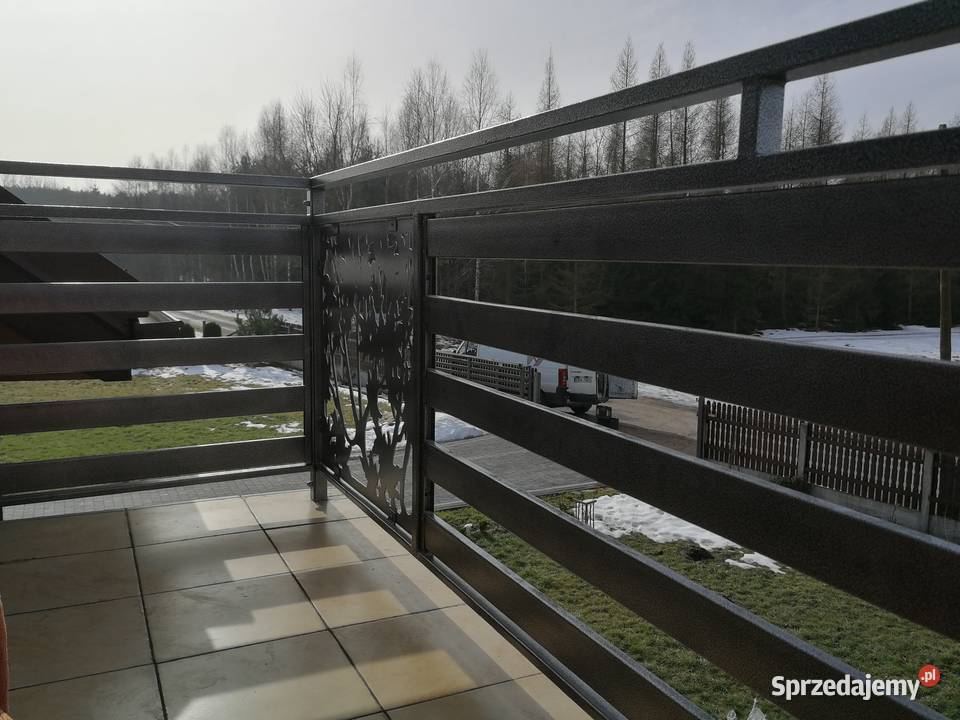 balkon wzór wypalany z blach laserem