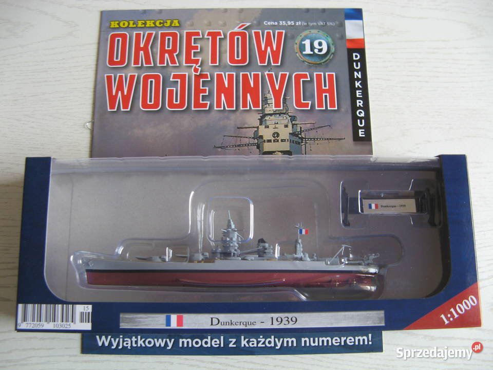 Kolekcja Okrętów Wojennych Dunkerque model Poznań